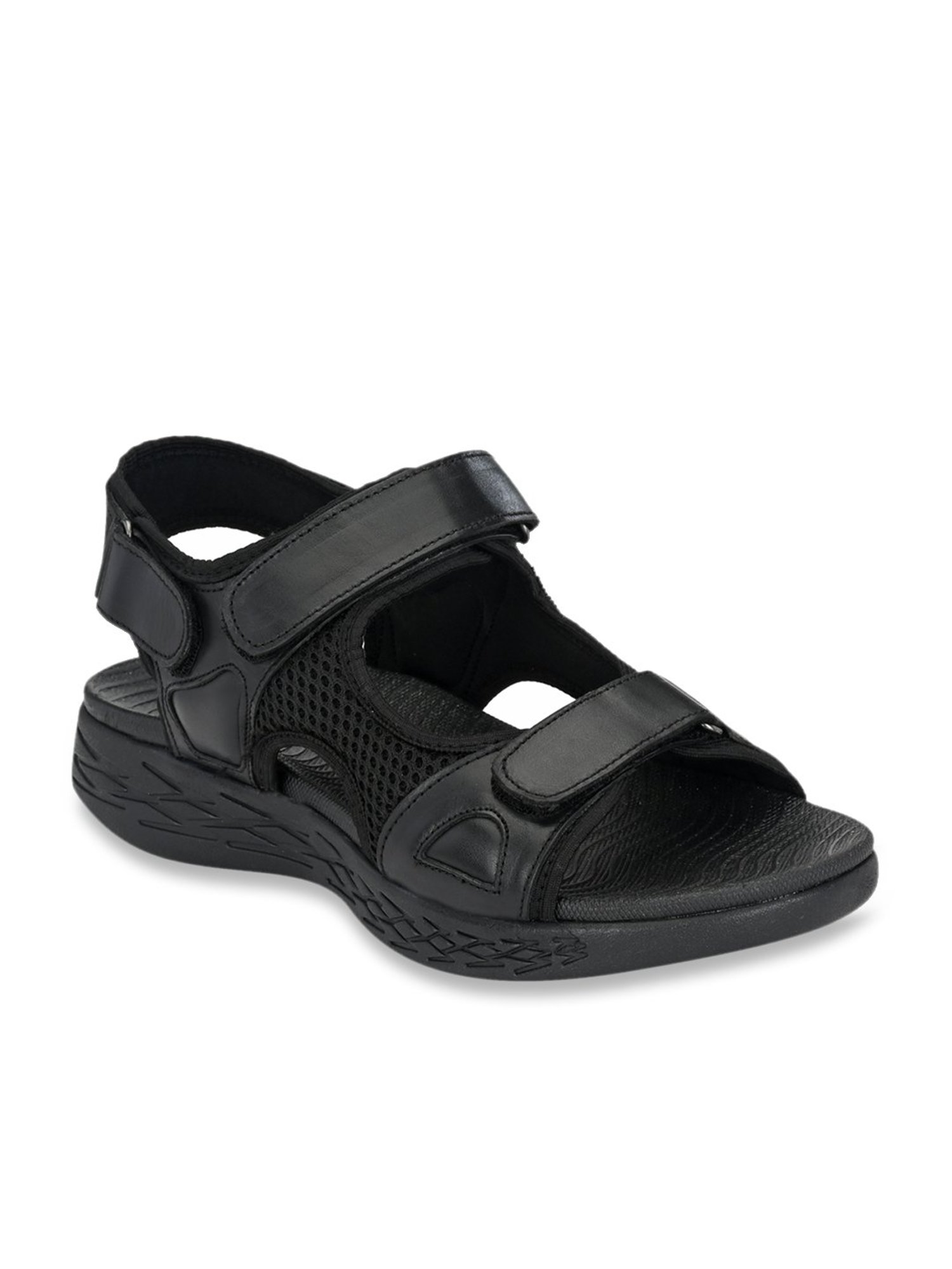 Delize Men's Black Floater Sandals
