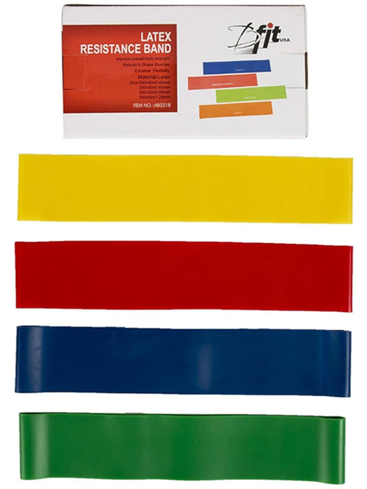 B Fit Resistance Loop Bands Set of 4 (Multicolor)