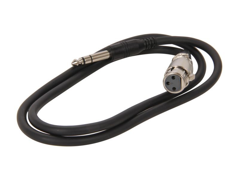 BYTECC Model MICPH-3MF 3 ft. 1/4" Stereo Microphone Plug to 3 pin XLR Female Cable