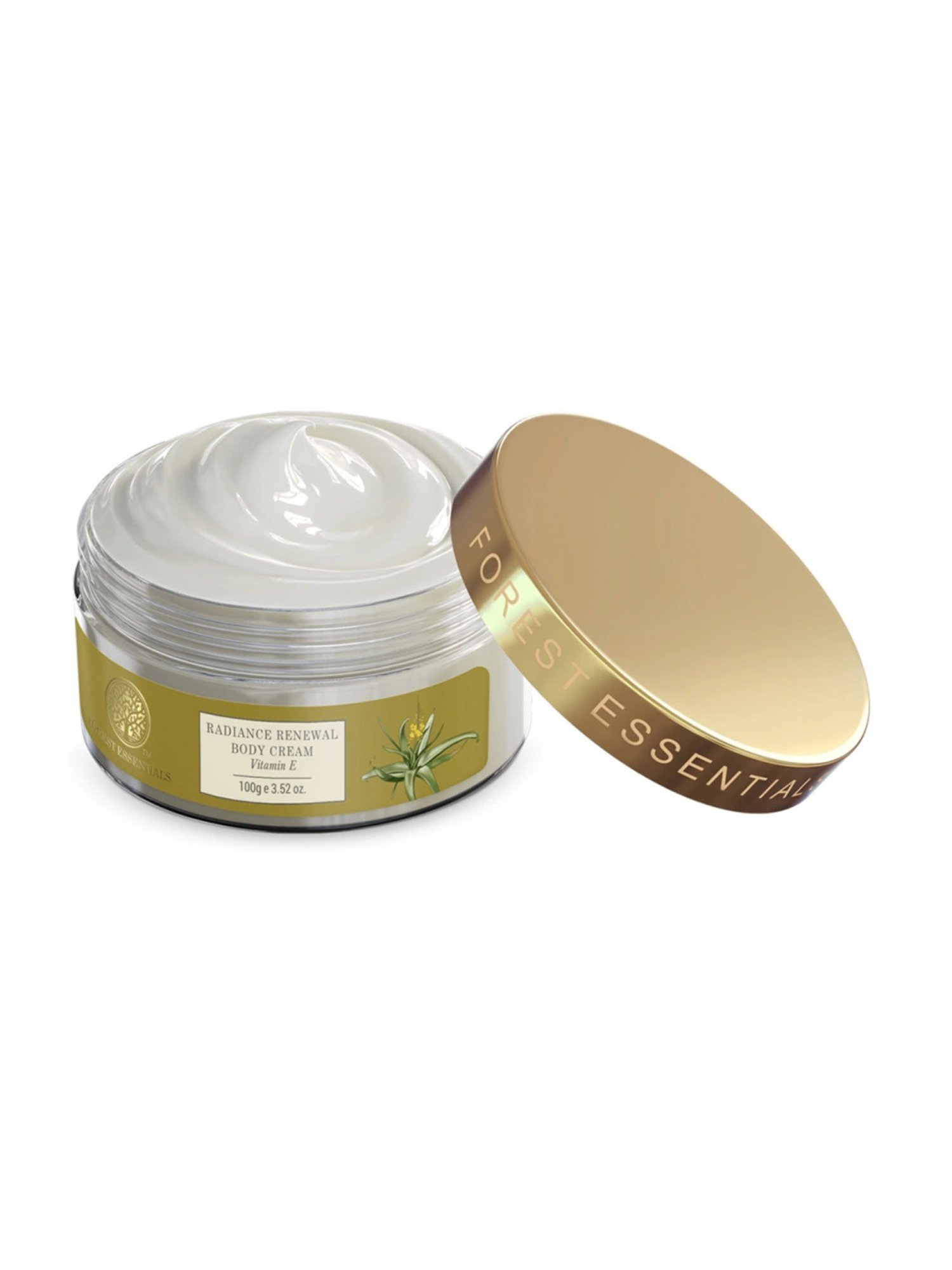 Forest Essentials Radiance Renewal Body Cream with Vitamin E for Dry Skin - 100 gm