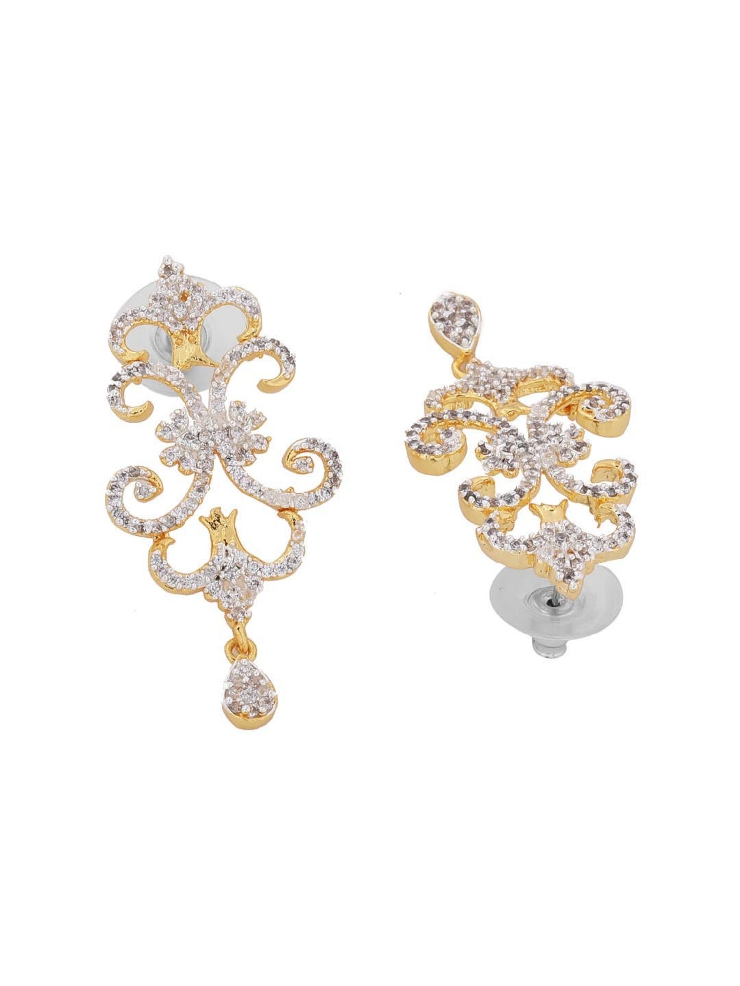 Estele Gold-Plated with CZ Stone Necklace Set for Women