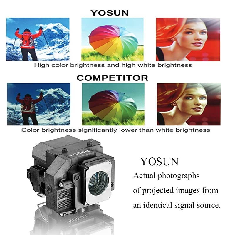 V13H010L54 V13H010L58 Projector Lamp for Epson ELPLP54 ELPLP58 PowerLite Home Cinema 705HD EX31 EX51 EX71 EBS7 EBX7 EBS8 ex5200 ex7200 ex3200 s10+ Replacement Projector Lamp bulb with Housing