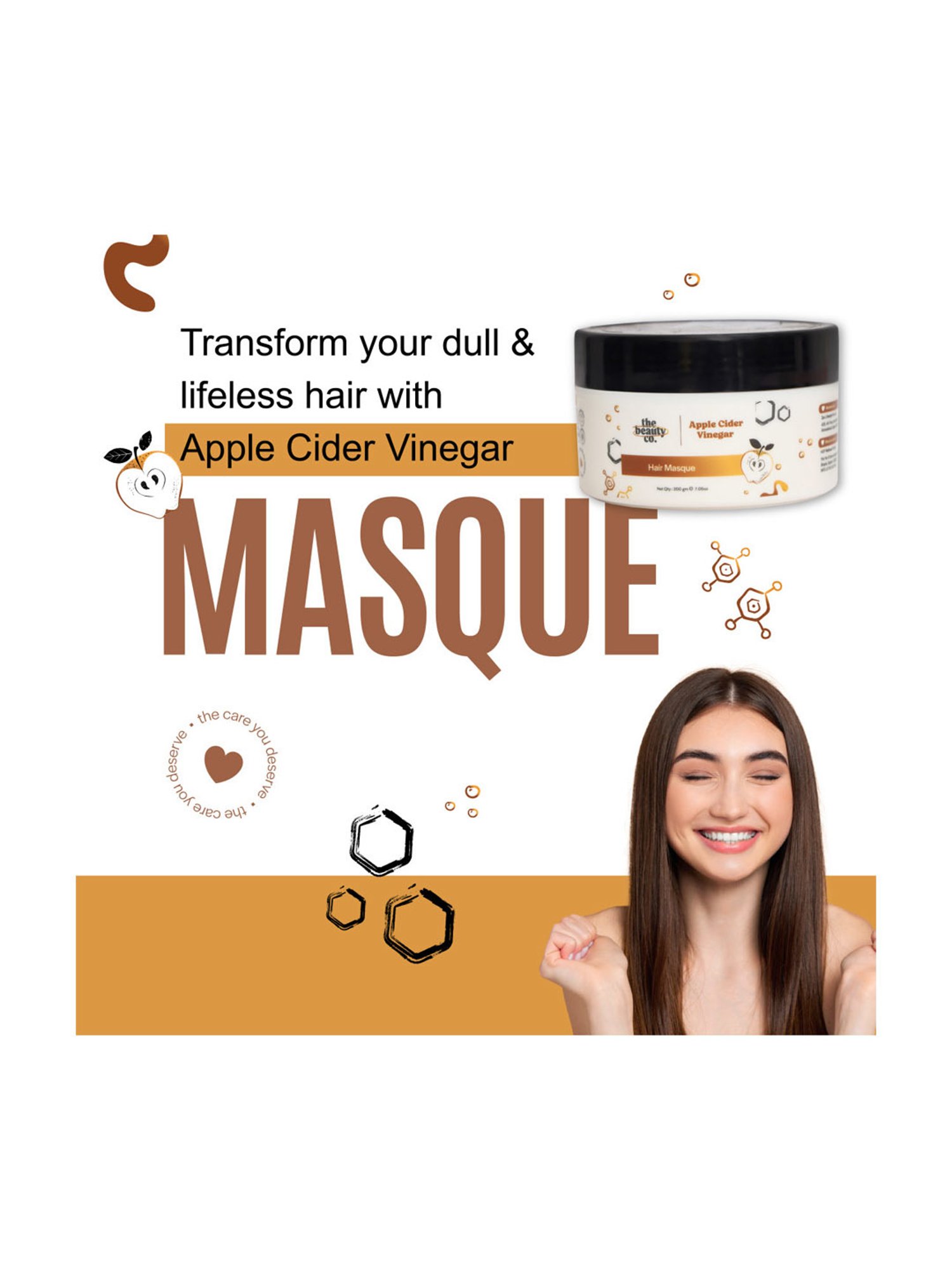 The Beauty Co. Apple Cider Vinegar Hair Mask - 200 gm