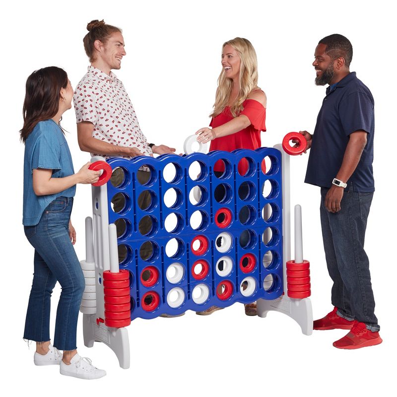 ECR4Kids Jumbo Four-To-Score Giant Game-Indoor/Outdoor 4-In-A-Row Connect - Red, White, and Blue