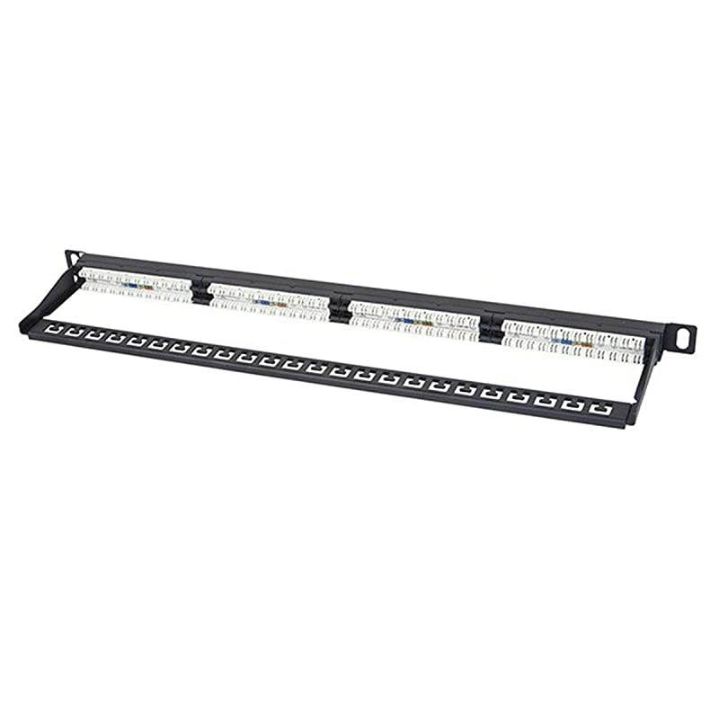 HalfU UTP Cat6A Patch Panel 24 Ports 19 Inch | Dual IDC SpaceSaver
