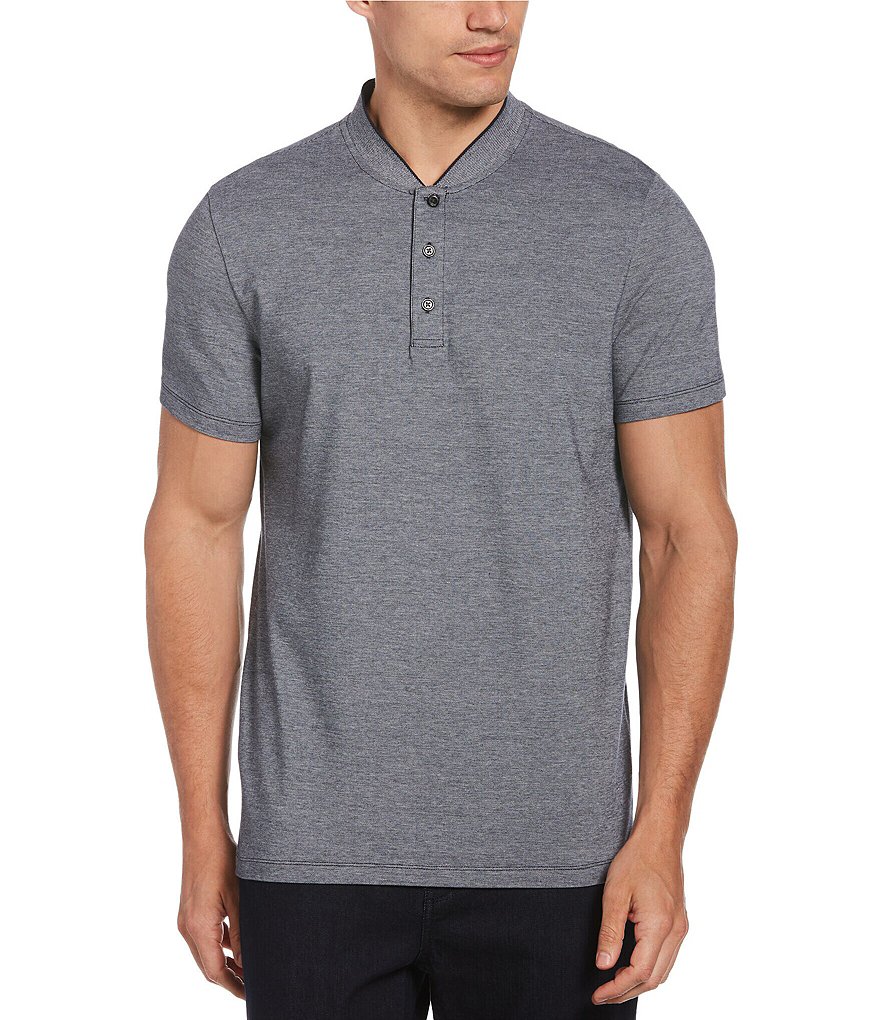 Perry Ellis Short-Sleeve Pique Henley