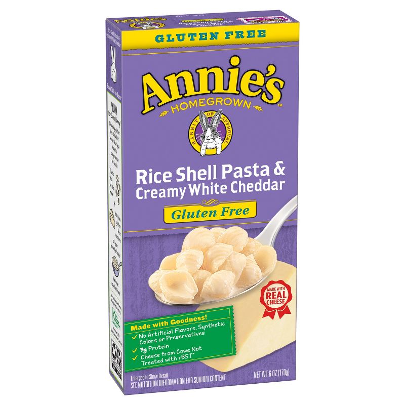 Annie's Gluten Free Rice Shells & Creamy White Cheddar 6oz