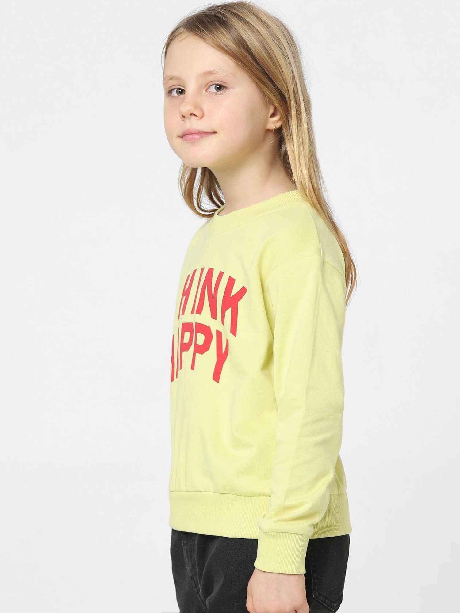 KIDS ONLY Green Graphic Print Full Sleeves Sweatshirt