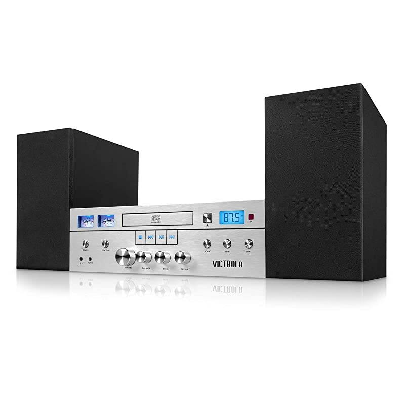 Technology Victrola Bluetooth CD Stereo System Silver