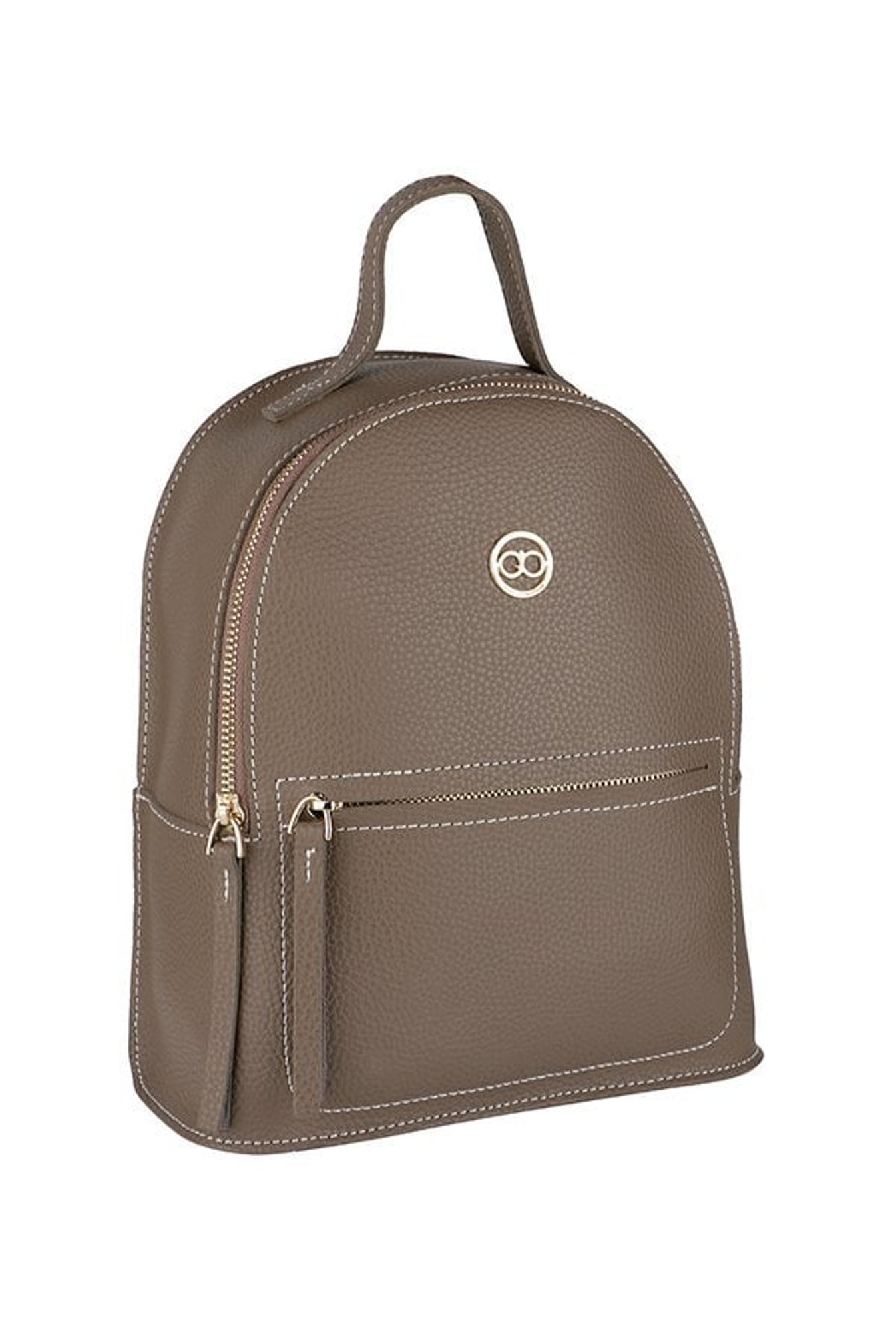 Gio Collection Brown Stitched Backpack