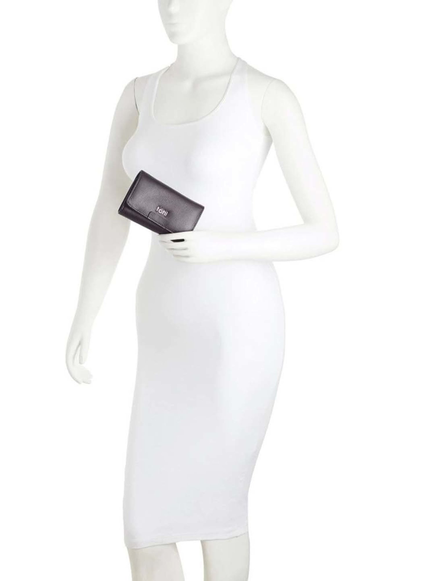 Tohl Burgundy Solid Tri-Fold Wallet for Women