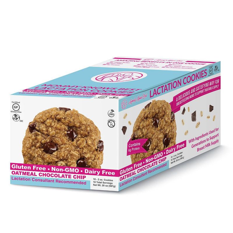 Mommy Knows Best Ready To Eat Gluten & Dairy Free Oatmeal Chocolate Chip Cookies – 20oz/10pk
