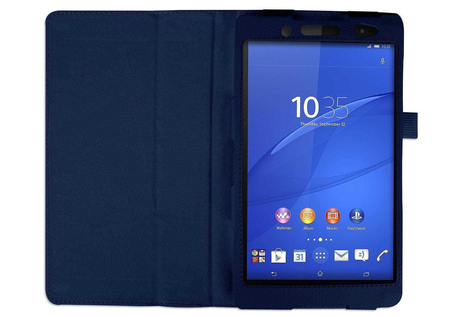 Hellfire Trading Magnetic PU Leather Case Cover for Sony Z3 8" Tablet Compact - Blue