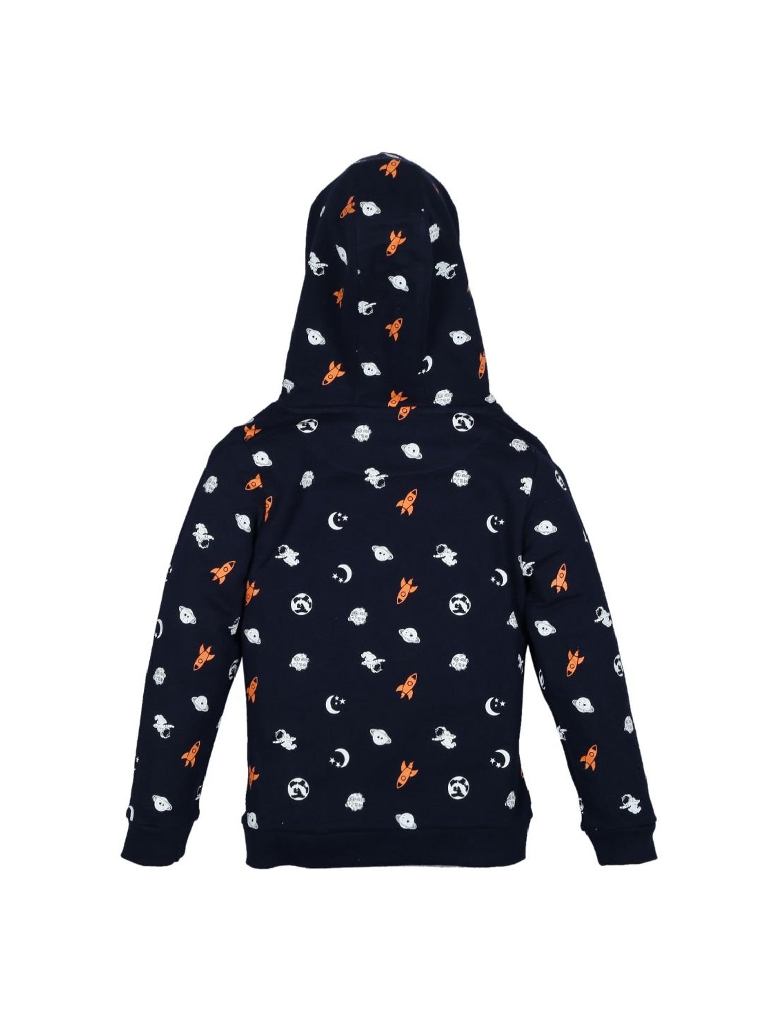 Plum Tree Kids Navy Printed  Hoodies