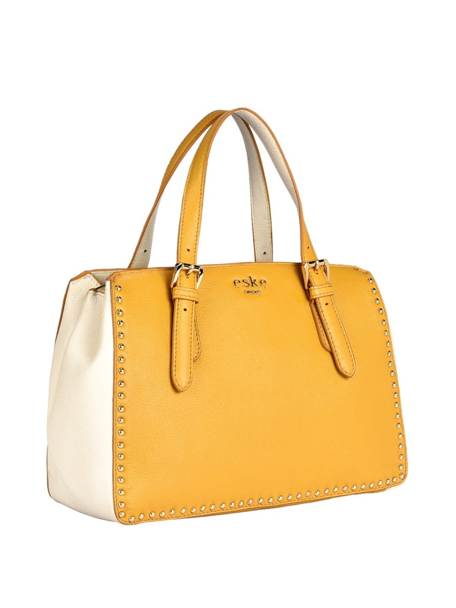Eske Emma Yellow Rivets Medium Handbag