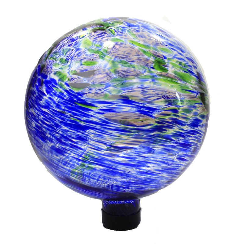 Home & Garden 11.75" Glow In Dark Gazing Ball Glass Landscape Decor Evergreen Enterprises Inc  -  Outdoor Sculptures And Statues