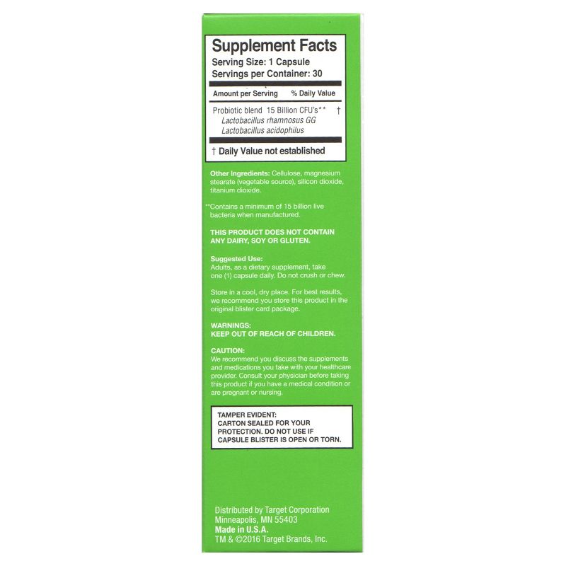 Immune Support Probiotic Dietary Supplement Capsules - 30ct - up & up™