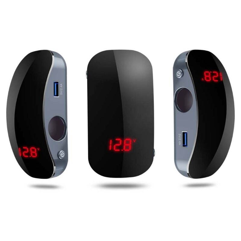 Lejiahong 3 in 1 12V-24V Car Cigarette Lighter Socket Splitter Plug LED Voltage Monitor 3x USB Charger Adapter For Mobile Phone DVR GPS