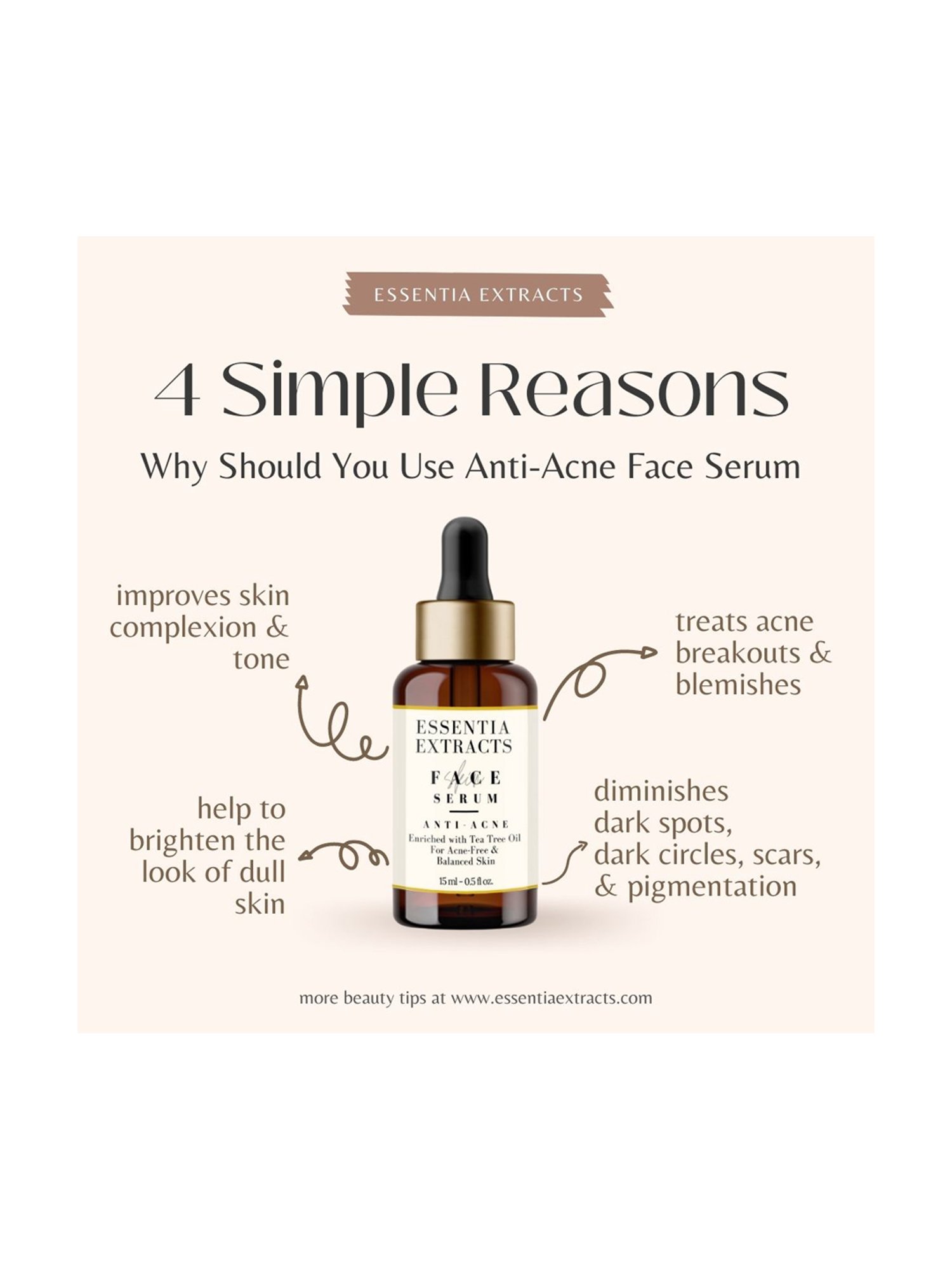 Essentia Extracts Tea Tree Anti-Acne Facial Serum - 15 ml