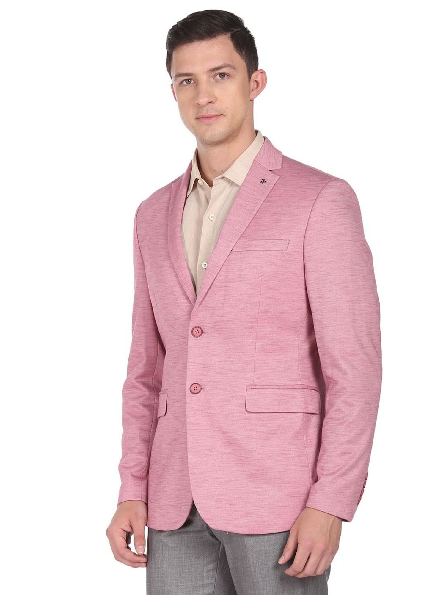 Arrow Pink Slim Fit Blazer