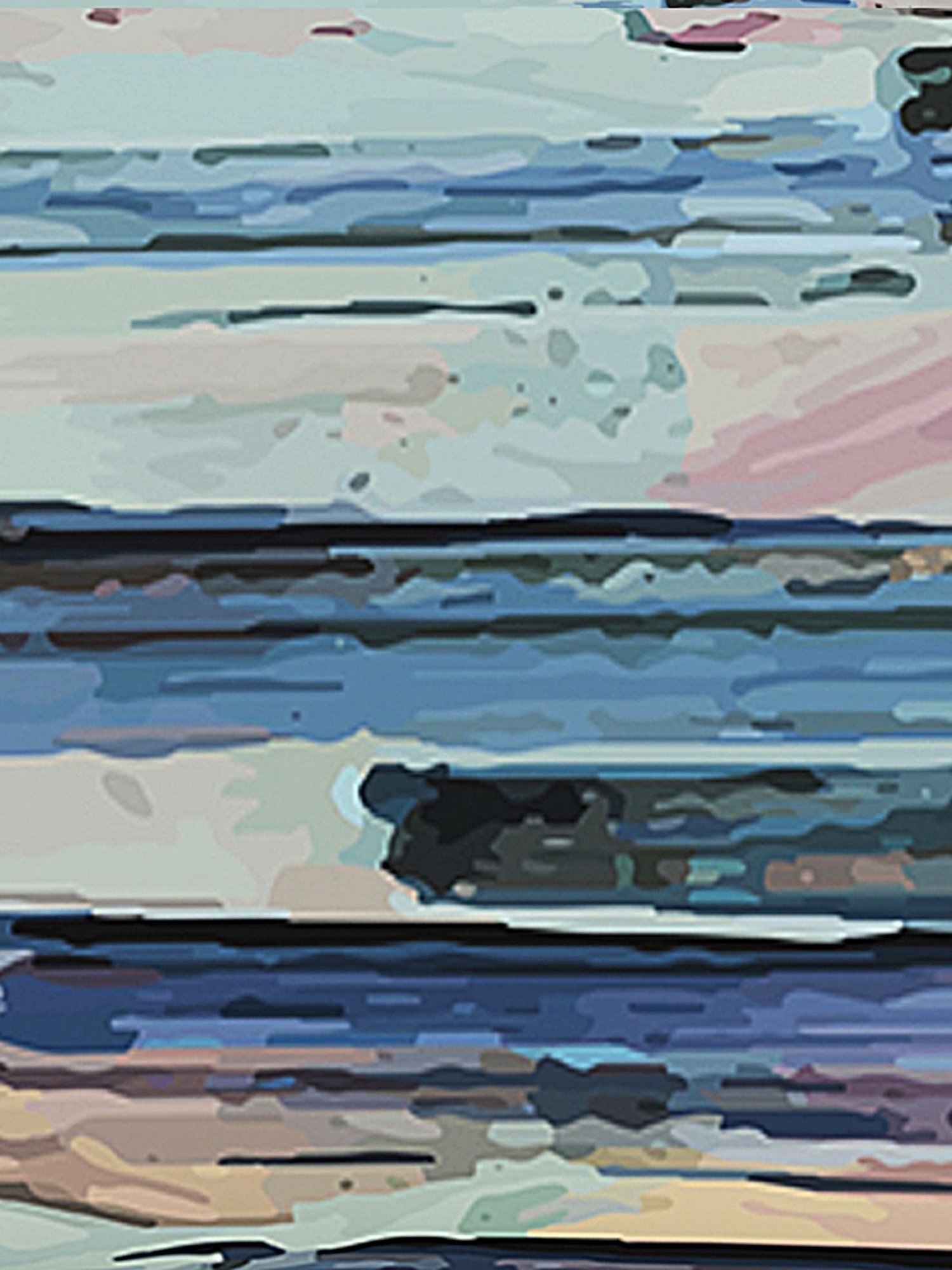 Petal Home Aquarelle Blue 300 TC Cotton Pillow Covers - Set of 2