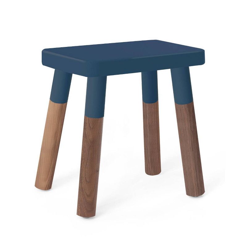 Set of 2 Peewee Wood Veneer Kids' Chairs Walnut/Deep Blue - Nico & Yeye