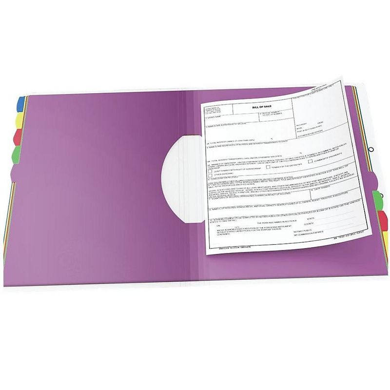 Smead Pressboard Folders with Two Pocket Dividers Legal Six-Section Red 10/Box 19079