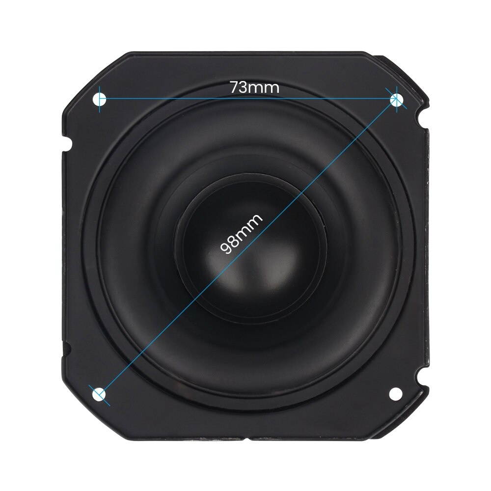 1Pcs 3.5 Mid-woofer Speaker Rubber Edge Long Stroke Bass Audio Speaker 2 Ohm 30W HiFi Home Theater Loudspeaker