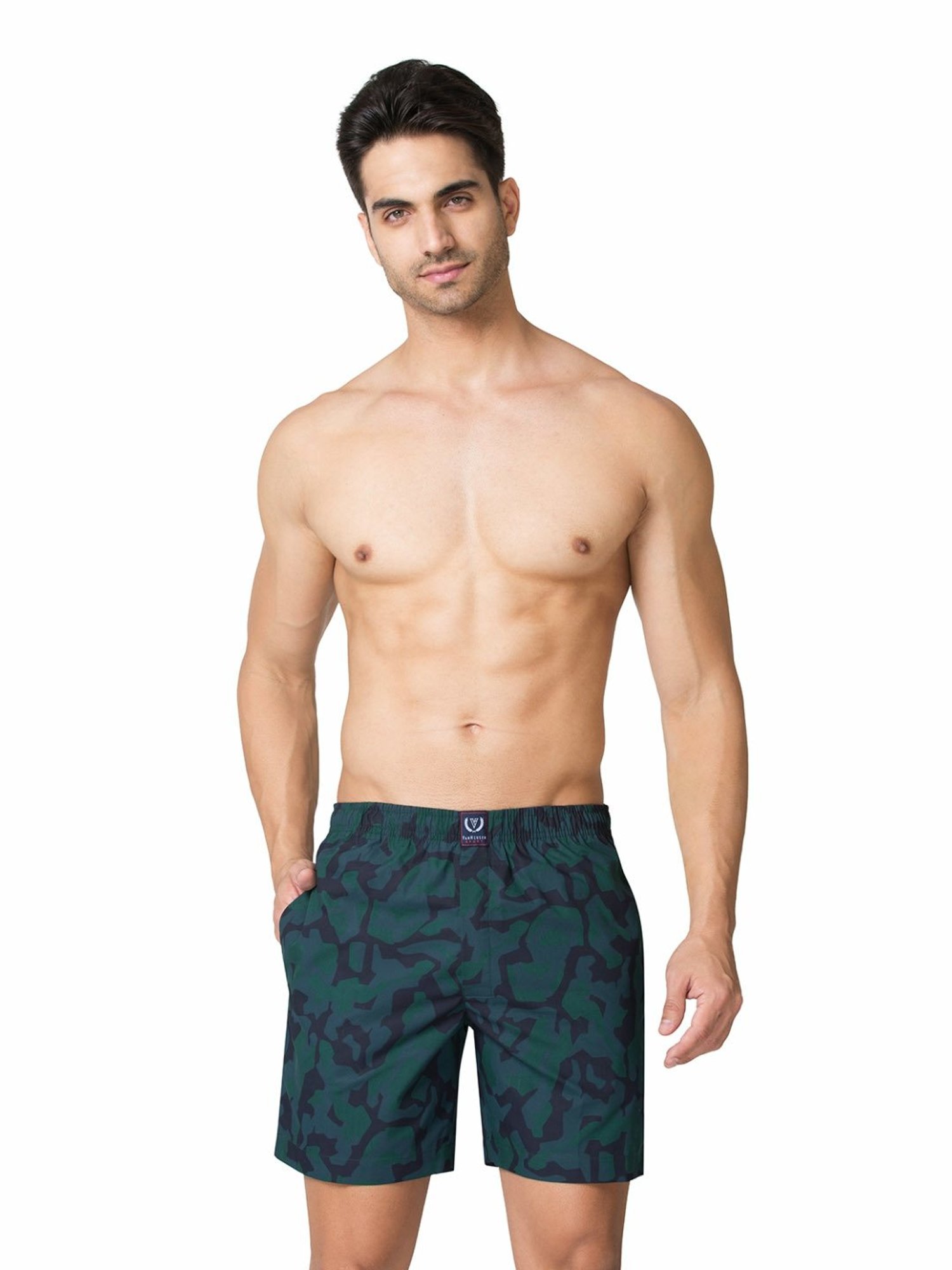 Van Heusen Sport Regular Fit Media Pocket Super Soft Allover Print Boxer Shorts - VSB07