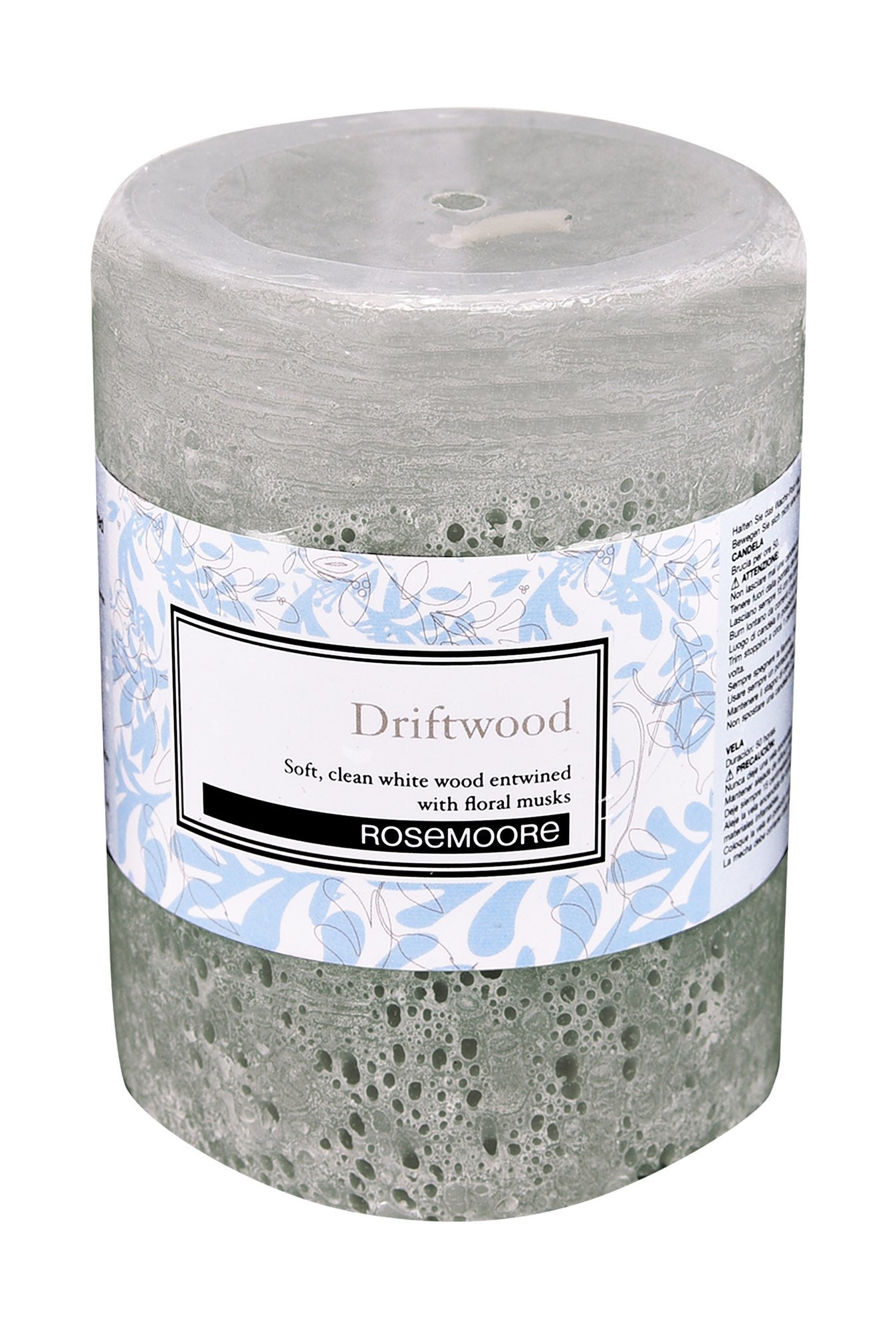 Rosemoore Grey Driftwood Pillar Candle