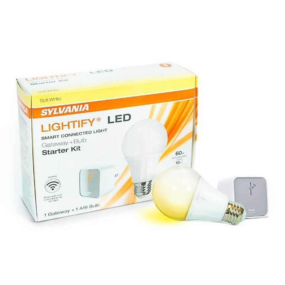 Sylvania Lightify LED Smart Connection Light Gateway and A19 Bulb Kit  (8 Pack)