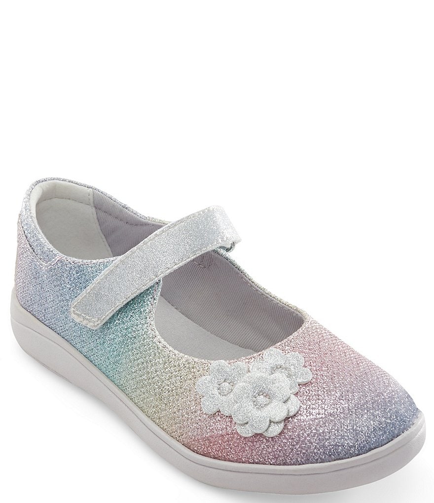 Stride Rite Girl's Holly SR Flower Detail Sparkle Mary Janes (Youth)