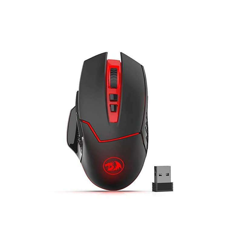 M6901 Wireless Gaming Mouse with DPI Shifting 2 Side Buttons 2400 DPI Ergonomic Design 8 ButtonsBlack