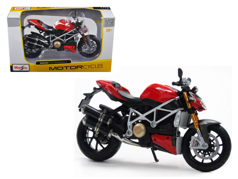 Ducati 1199 Panigale Red with Stand 1/12 Diecast Motorcycle Model by Maisto