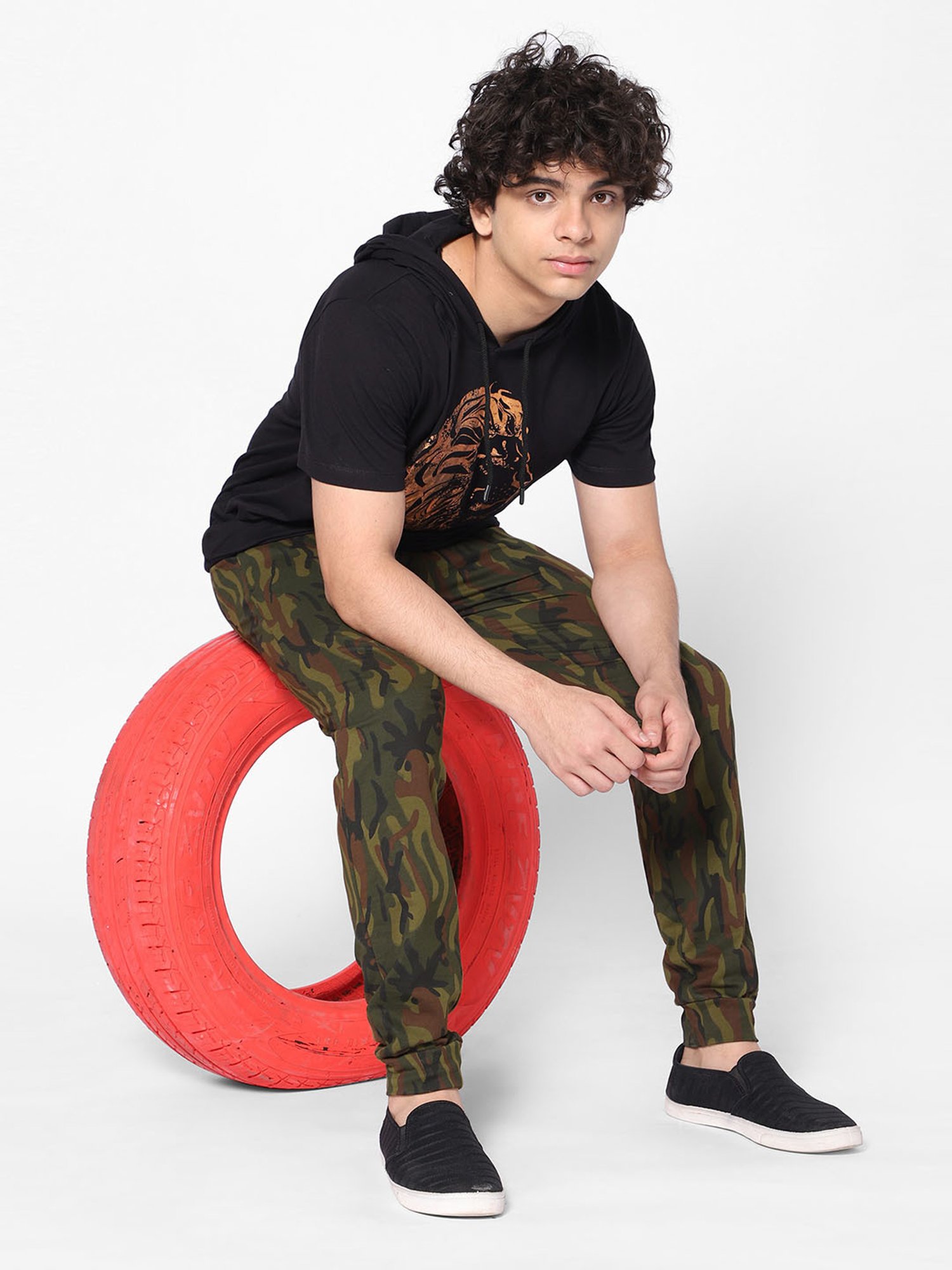 TeenTrums Boys Multicolor Camouflage Joggers