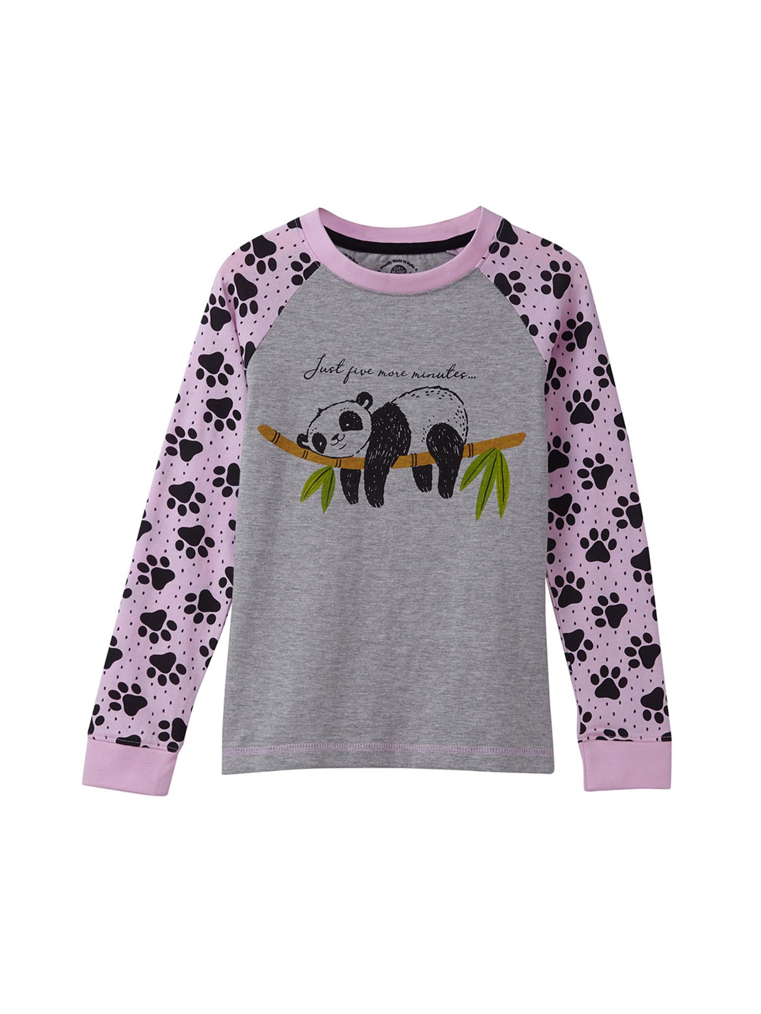 Cub McPaws Girls White Printed Top with Joggers