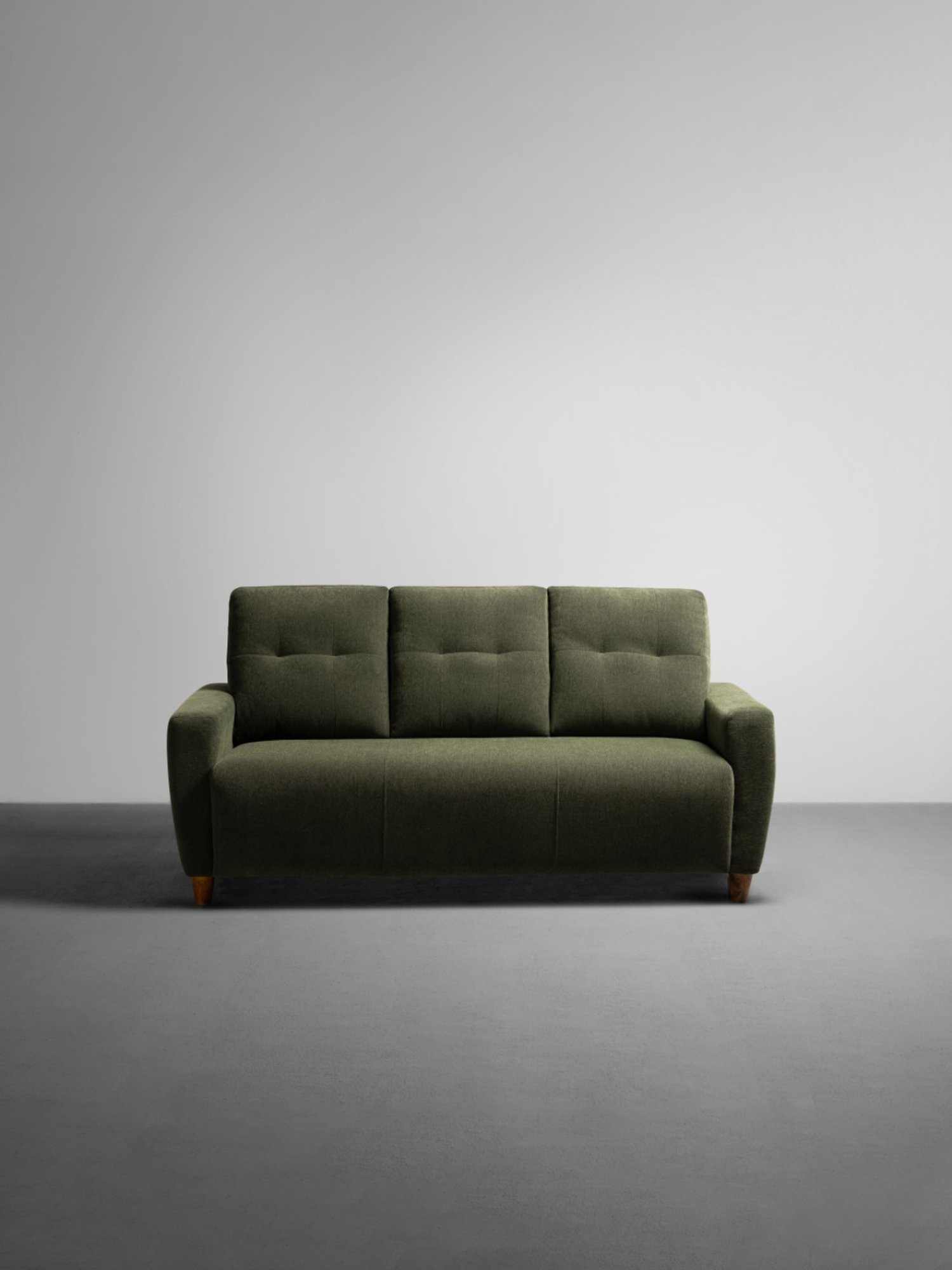 Sleepyhead Yolo Avocado Green Fabric 3 Seater Sofa