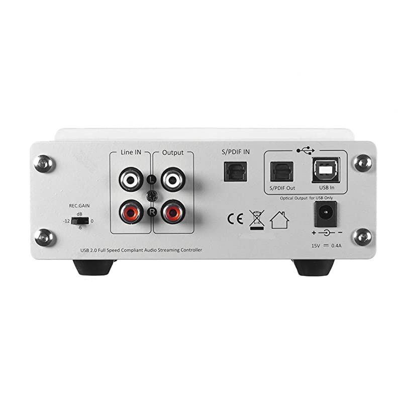 HP-DAC1 Digital to Analog Converter / Headphone Preamp DAC with S/PDIF, Line, USB Input for PC/Laptop