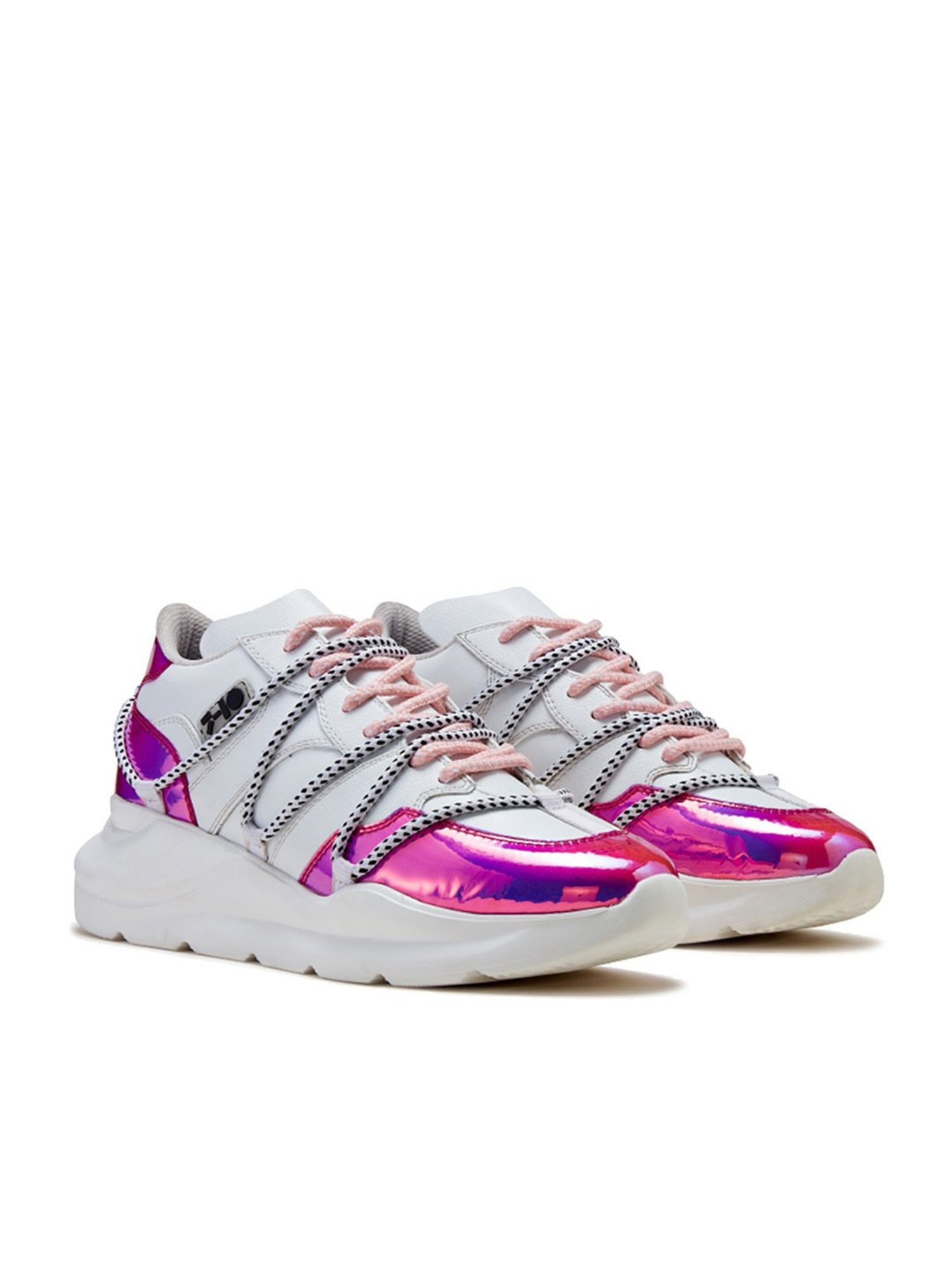 7-10 Women's White & Purple 207 Launch Collection Sneakers