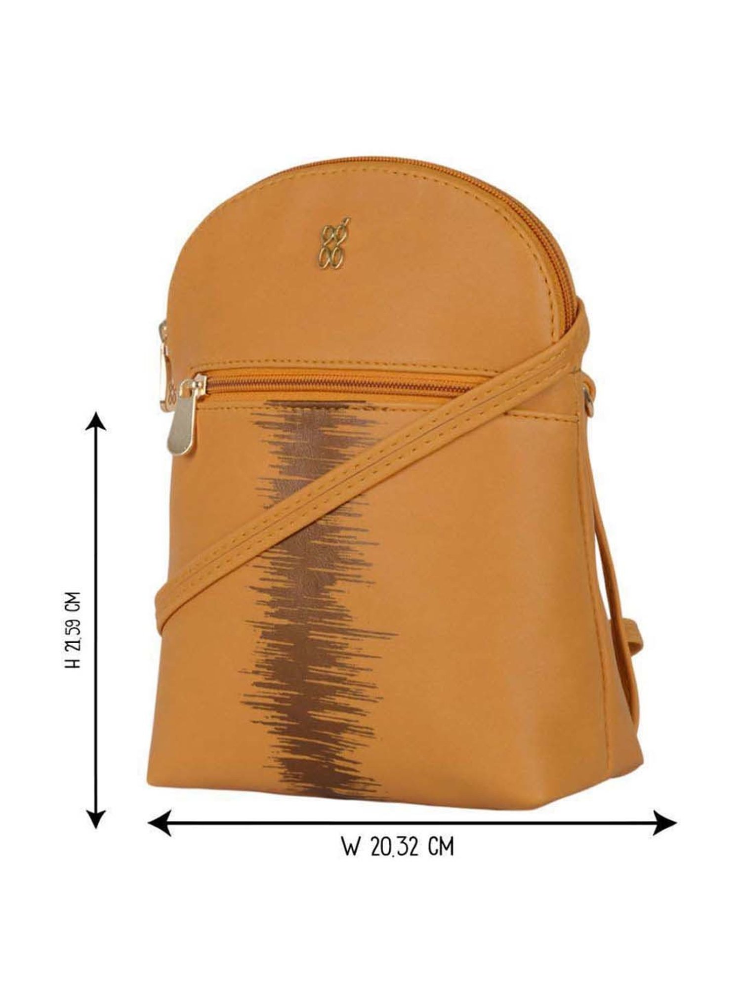 Baggit Yellow Medium Convertible Backpack