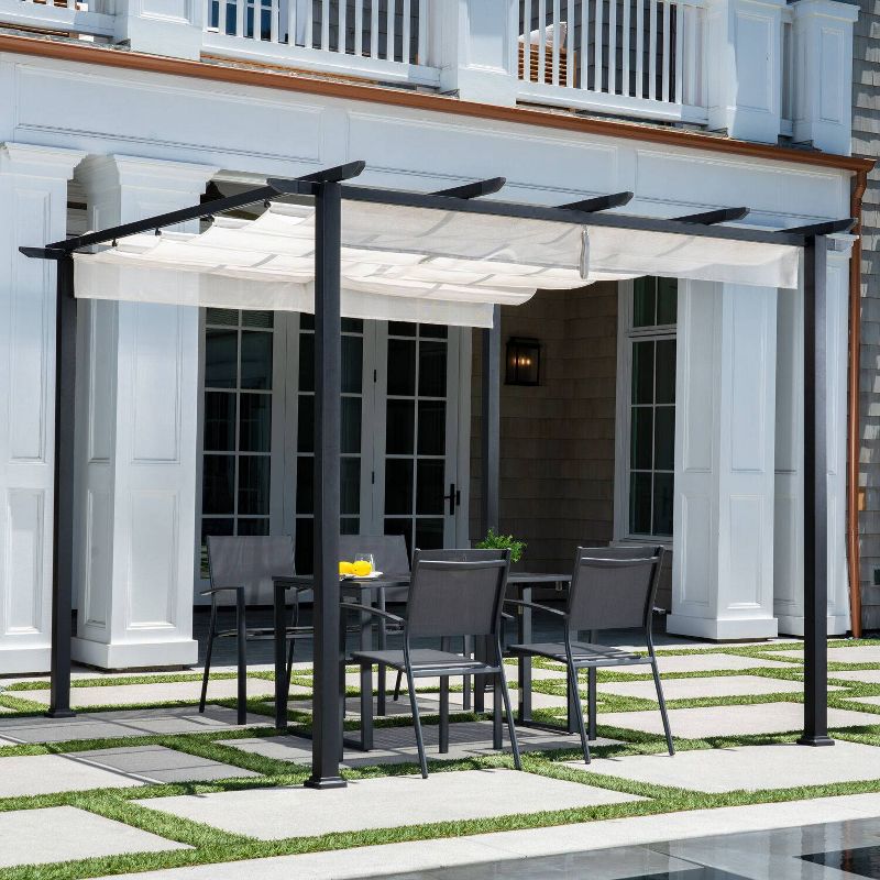 8.5' Elysium Attached Louvered Pergola - Vita