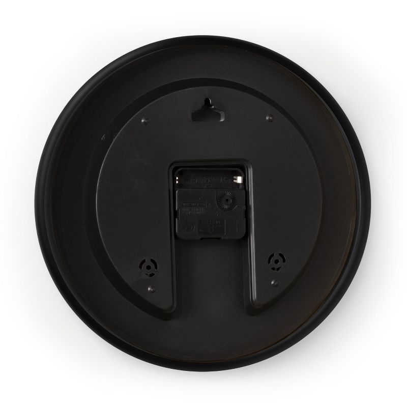 20" Metal Cut Out Roman Numeral Wall Clock Black - Patton Wall Decor