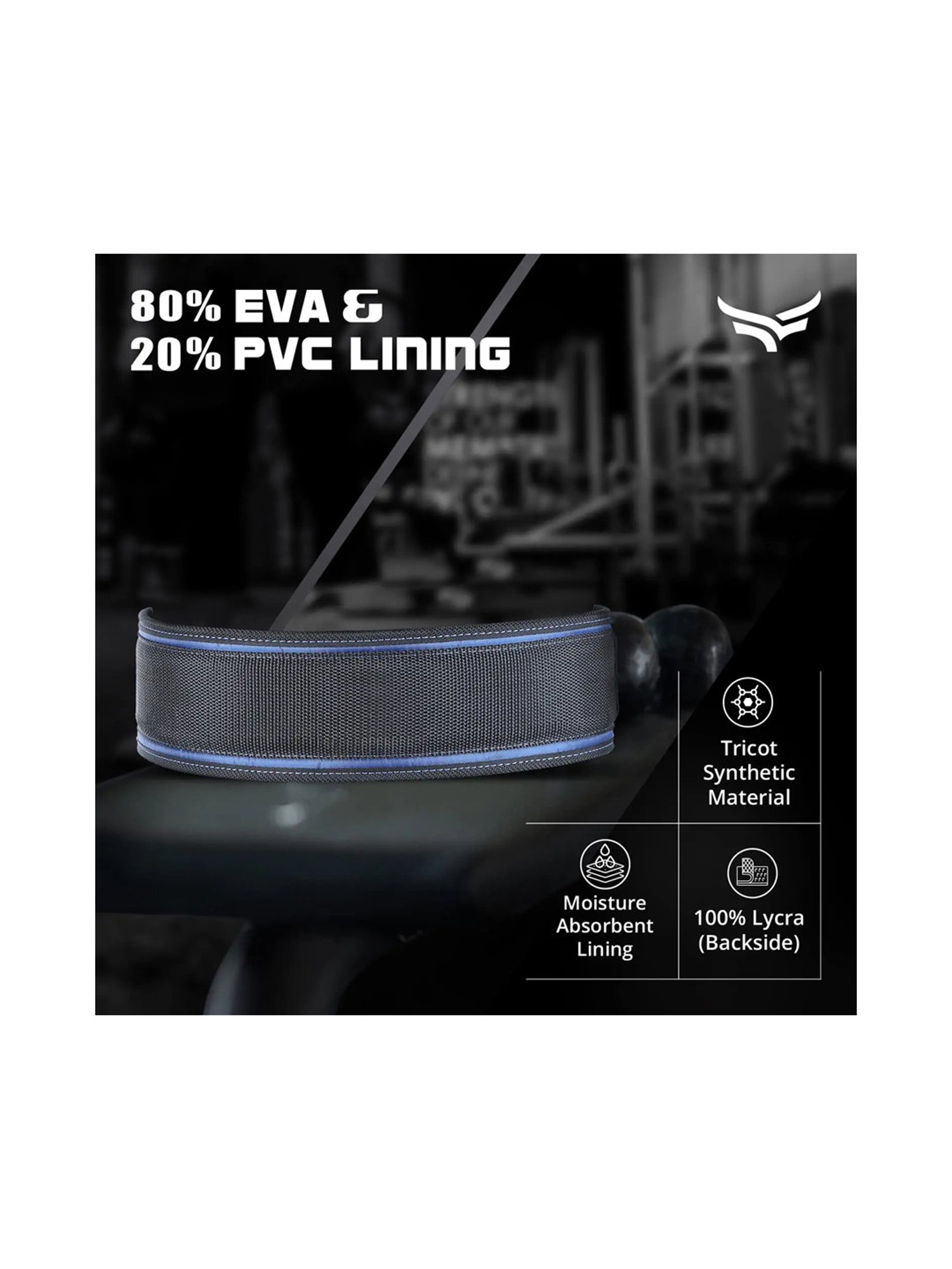 Xtrim 4 Inches Weight Lifting Belt (Navy) Size - Small