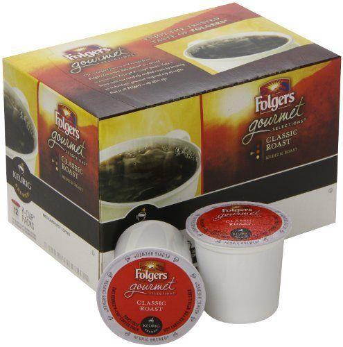 Folgers Gourmet Selections Coffee Classic Roast K-Cup Packs, 12-Count (Pack of 6