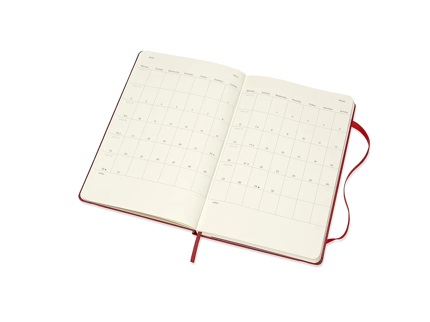 Moleskine 2021-2022 5" x 8.25" Academic Weekly Planner Scarlet Red 856255