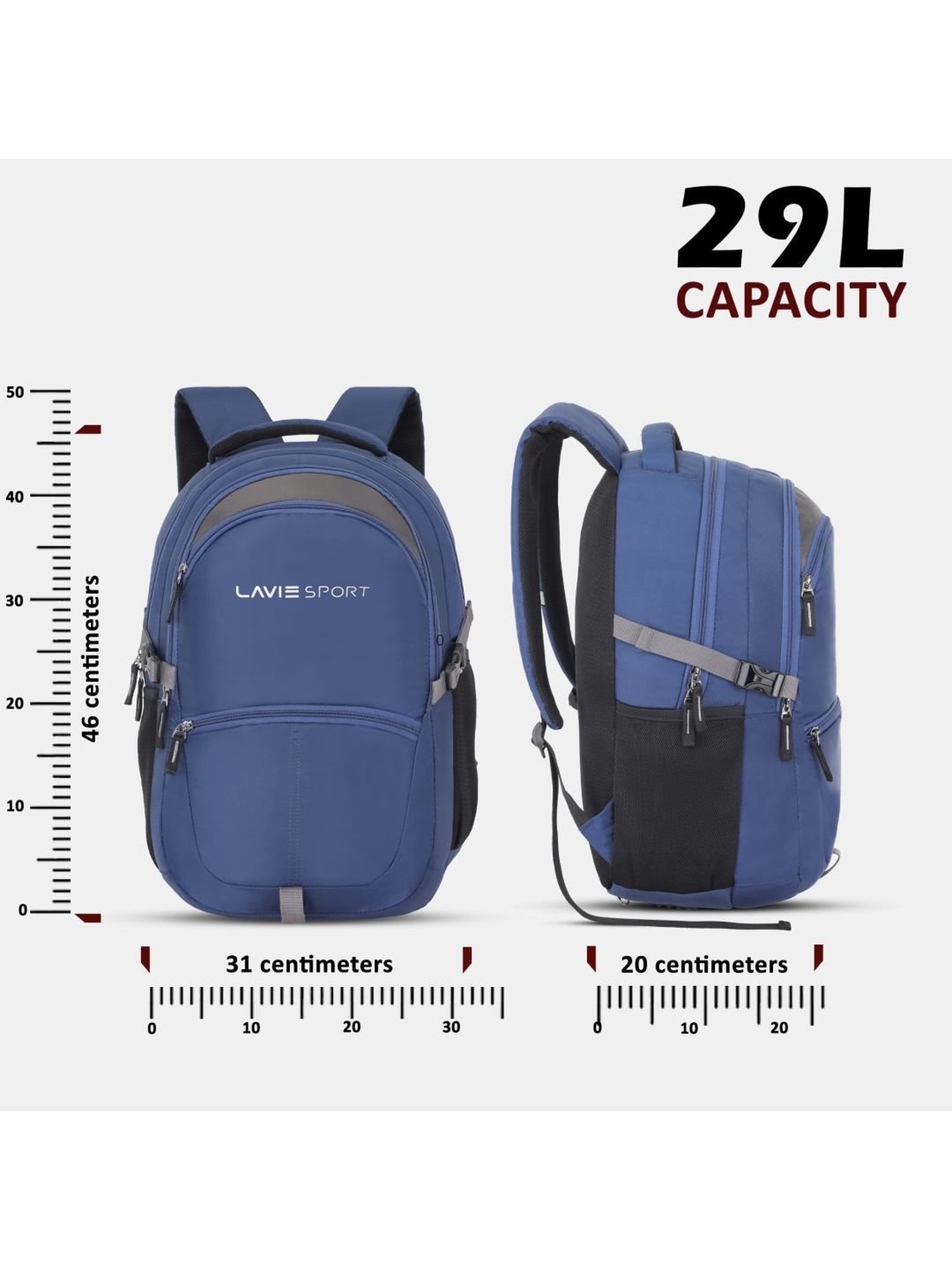 LAVIE SPORT Navy Solid Laptop Backpack