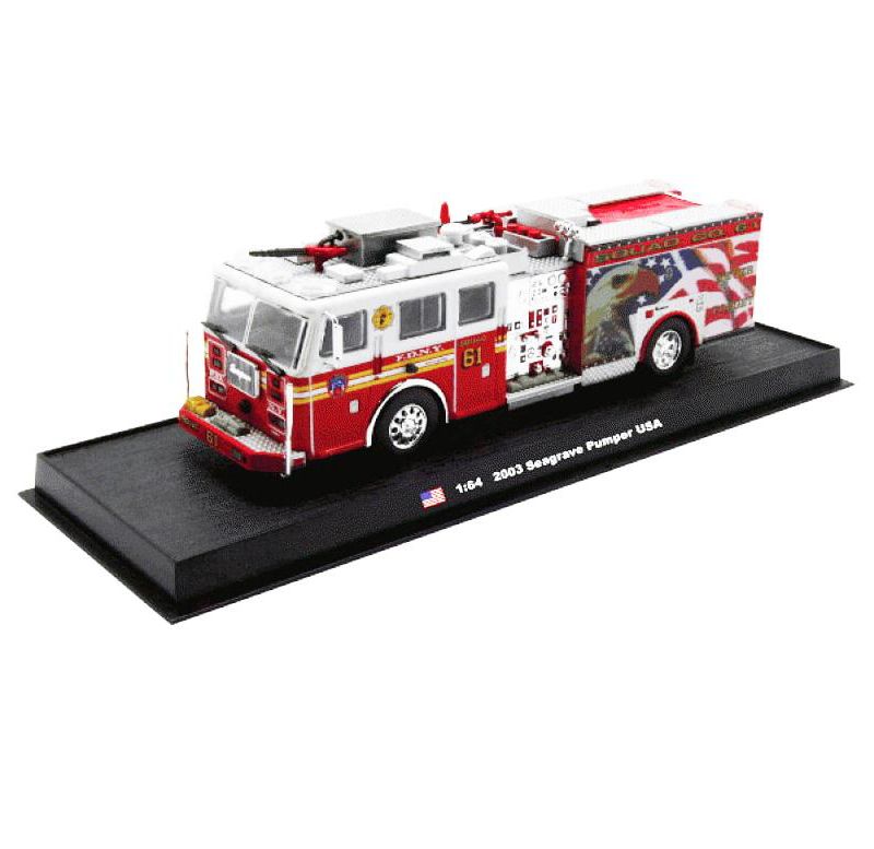 2003 Seagrave Pumper Fire Engine "Never Forget" "Fire Department City of New York" (FDNY) 1/64 Diecast Model by Amercom
