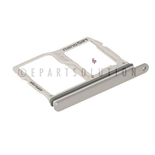 ePartSolution_LG G6 H870 H871 H872 LS993 VS998 SIM Tray Card Holder Slot + SD Card Tray Silver Replacement Part USA Seller