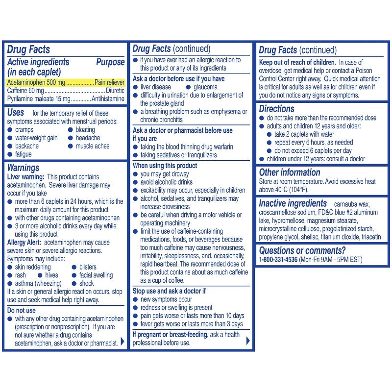 Midol Menstrual Symptom Relief Tablets - Acetaminophen - 40ct
