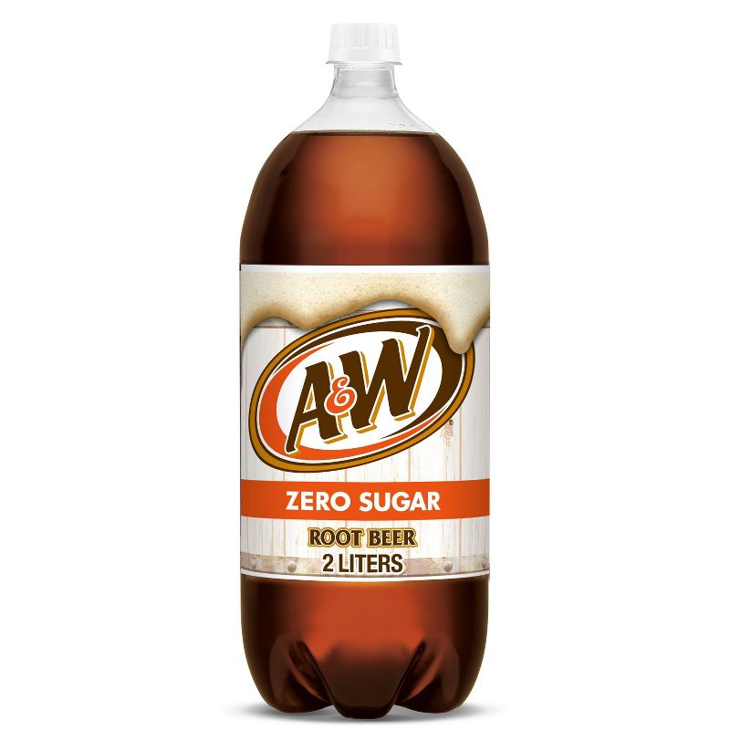 A&W Root Beer Zero Sugar Soda - 2 L Bottle